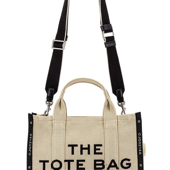 LIKE NEW Marc Jacobs The Jacquard Medium Tote Bag in Warm Sand BEIGE REVOLVE - Picture 2 of 16